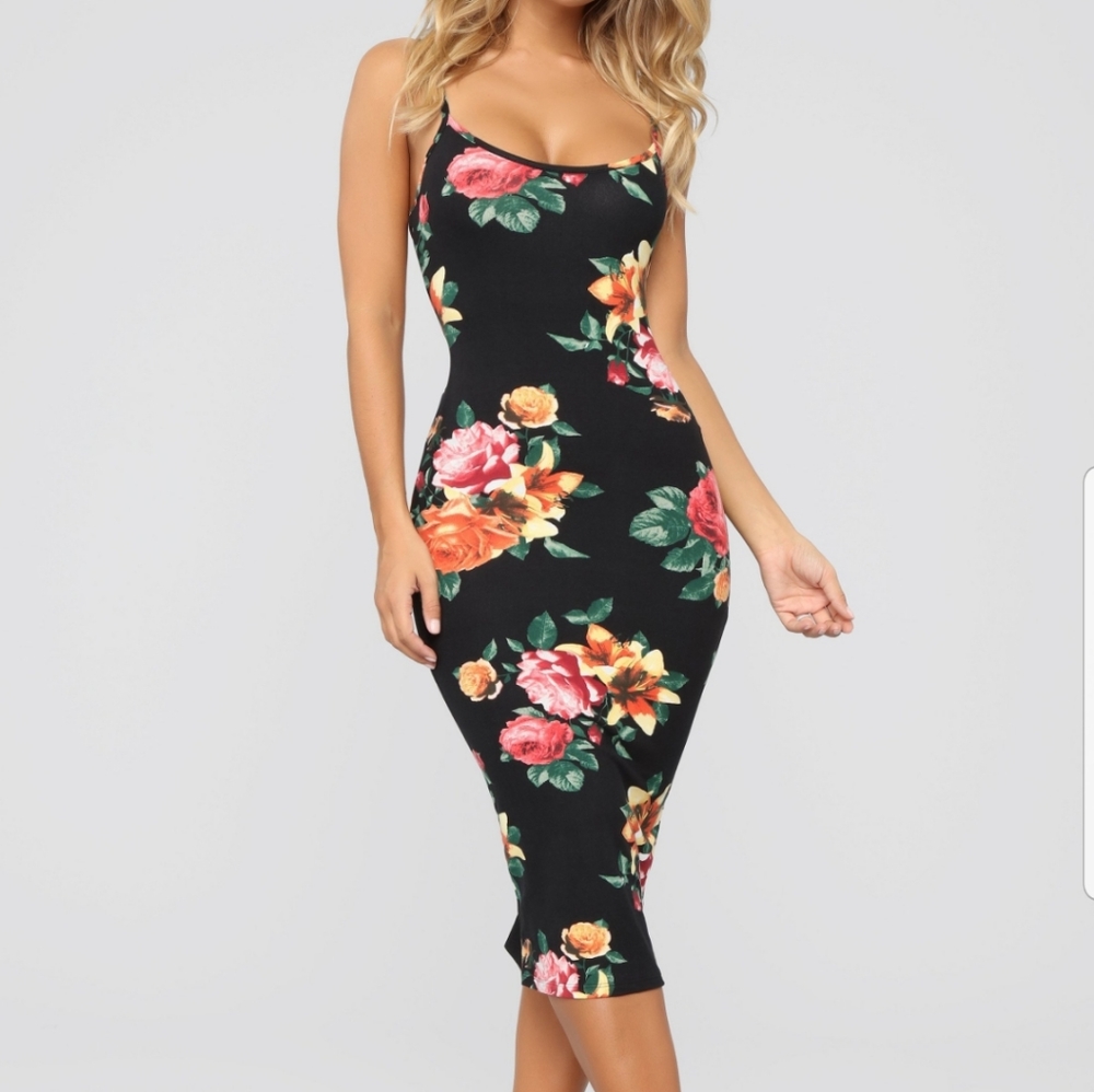 Fashion nova midi floral dress